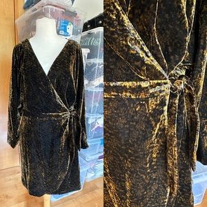 & Other Stories Velvet Wrap Dress